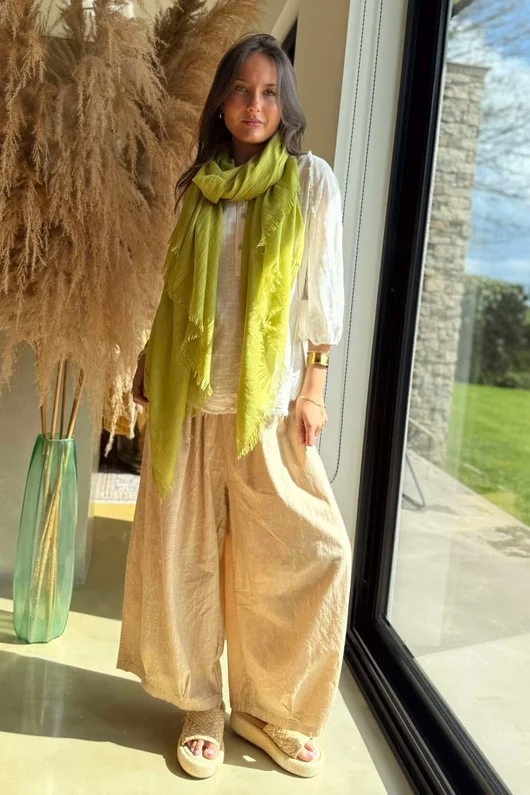 Laundry B Classic Portobello Scarf Lime /10